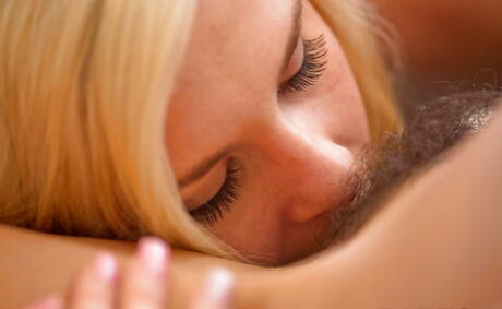 Superb women Raven Rockette and Catie Parker in undies licking pussies in the hot lesbian sex outdoor